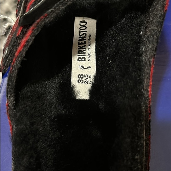 BRAND NEW in the box, Red Buffalo Plaid Birkenstock - Picture 4 of 4